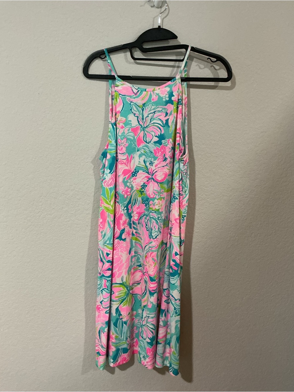 Lilly Pulitzer Pink & Teal Floral Slip Dress
